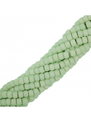 Filo di Rondelle in Vetro, 8,2x6 mm., colore Verde Chiaro Opaco