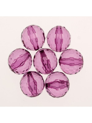 Palla multisfaccettata in resina color Lavanda trasparente