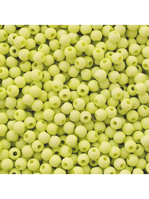 Confezione da 150 pezzi di Palline lisce opache in resina, da 4 mm., colore LIME