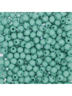 Confezione da 150 pezzi di Palline lisce opache in resina, da 4 mm., colore Turchese Scuro