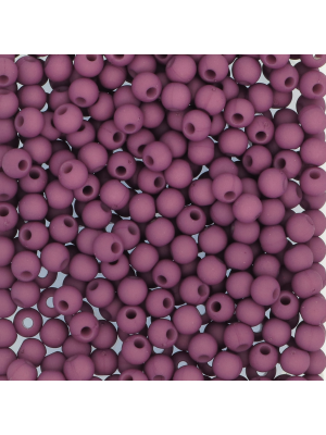 Confezione da 150 pezzi di Palline lisce opache in resina, da 4 mm., colore Ametista Medio
