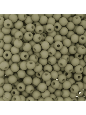 Confezione da 80 pezzi di Palline lisce opache in resina, da 6 mm., colore Verde Salvia