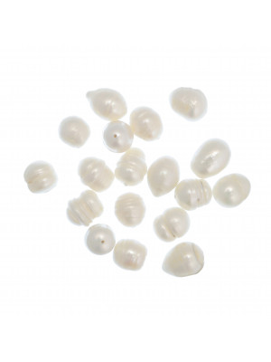 Perla di fiume Ovale, misura 11-14x10-11 mm. circa, colore BIANCO