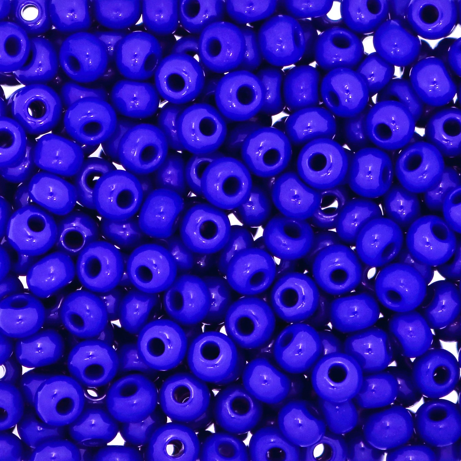 Conteria in vetro, dimensione 4,5x3mm., colore Blu Elettrico opaco