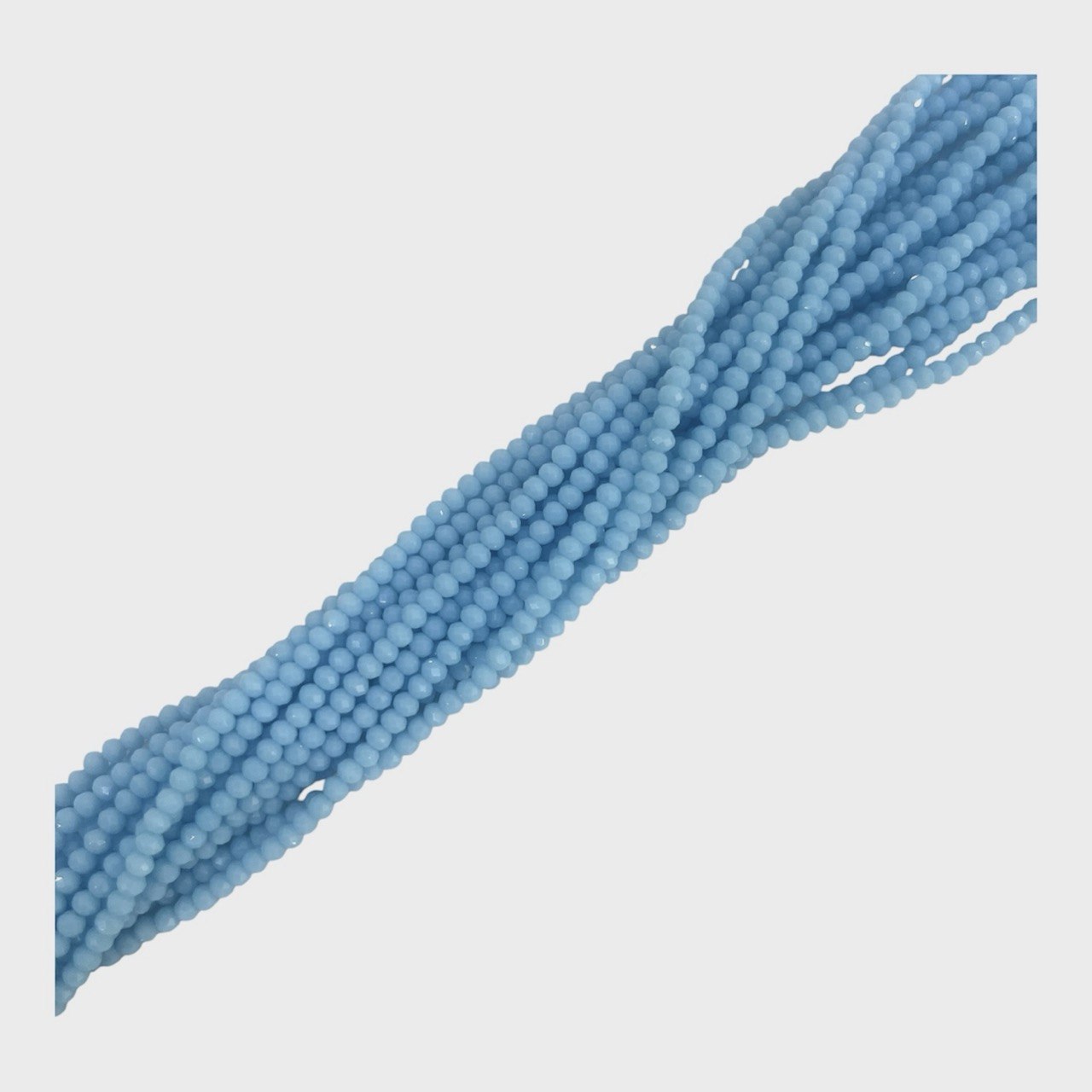 Filo di Cipollotti in Cristallo, 3,5x2,5mm., colore AZZURRO OPACO
