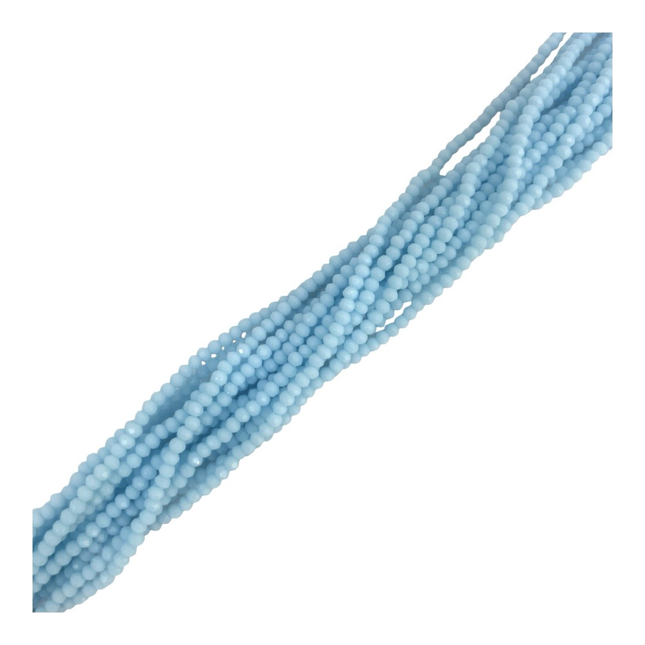 Filo di Cipollotti in Cristallo, 3,5x2,5mm., colore AZZURRO CHIARO OPACO