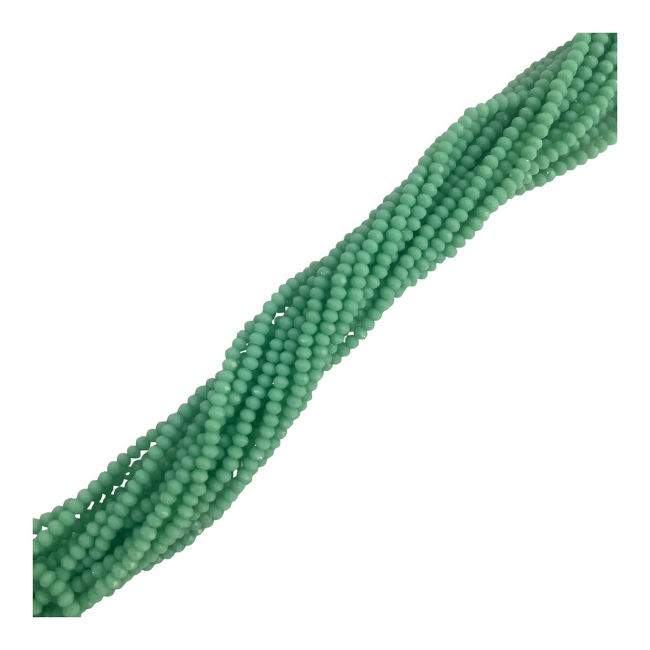 Filo di Cipollotti in Cristallo, 3,5x2,5mm., colore VERDE ACQUA OPACO