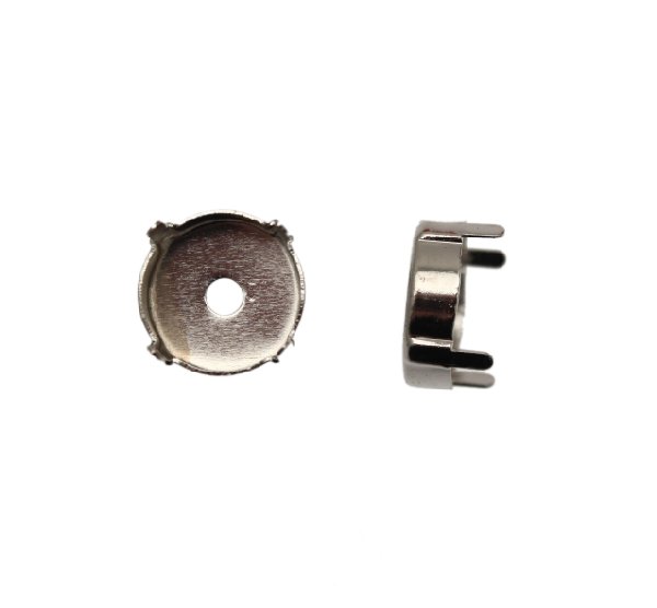 Castone per Gemma Tonda, 15mm, con foro centrale con Rivetto