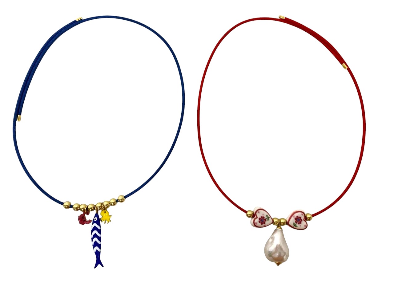 Collana / bracciale magnetica, lunghezza 51cm, in corda intrecciata, con finali in acciaio
