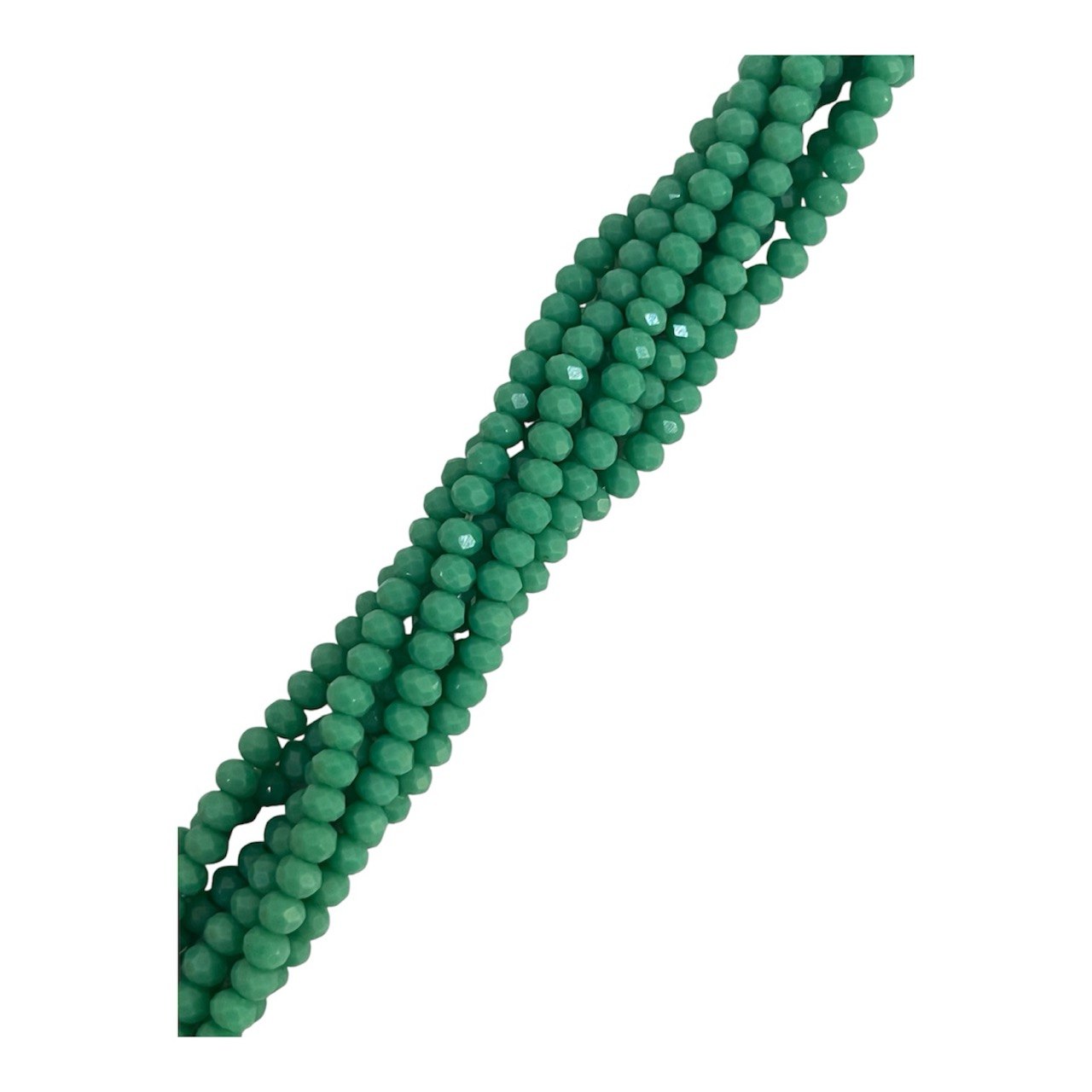 Filo di Cipollotti in Cristallo, 4x3 mm., colore MENTA PIENO LUCIDO