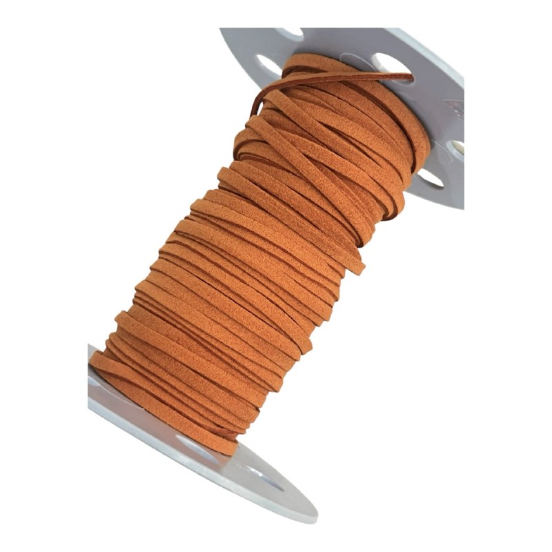Alcantara, spessore 1,4x2,7mm, colore Arancione Chiaro