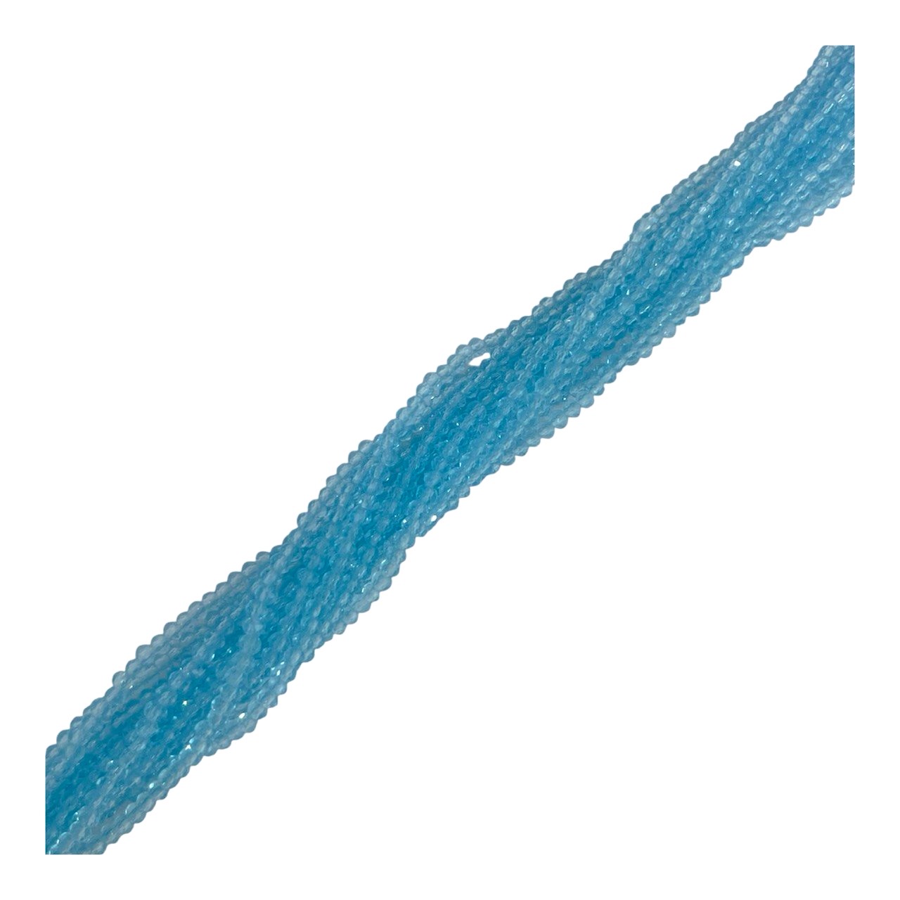 Filo di Cipollotti in Cristallo, 4x3 mm., colore ACQUAMARINA TRASPARENTE