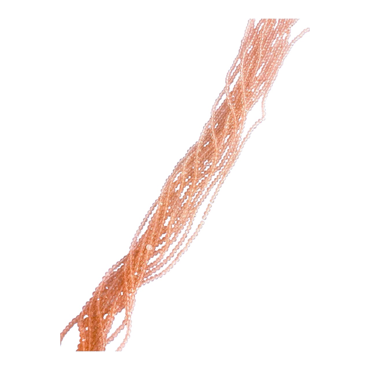 Filo di Cipollotti in Cristallo, 8x6 mm, colore ROSA SALMONE TRASPARENTE