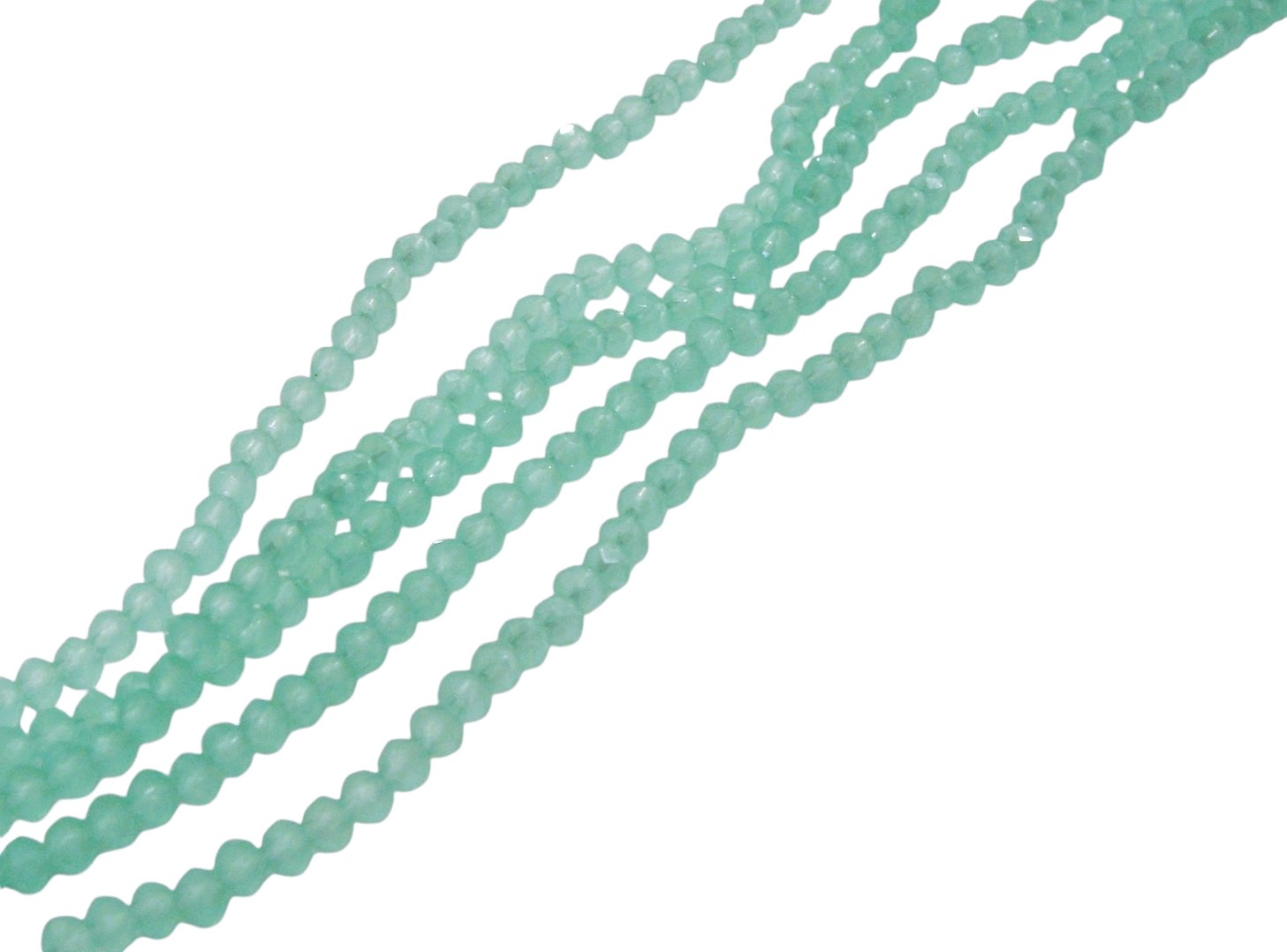 Filo di Cipollotti in Cristallo, 8x6 mm, colore VERDE ACQUA OPALE LUCIDO