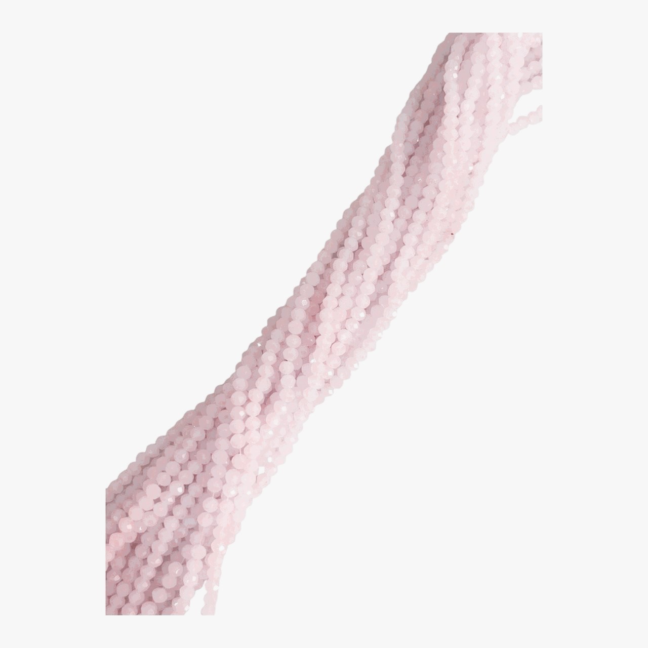 Filo di Cipollotti in Cristallo, 8x6 mm, colore ROSA CHIARO OPALE