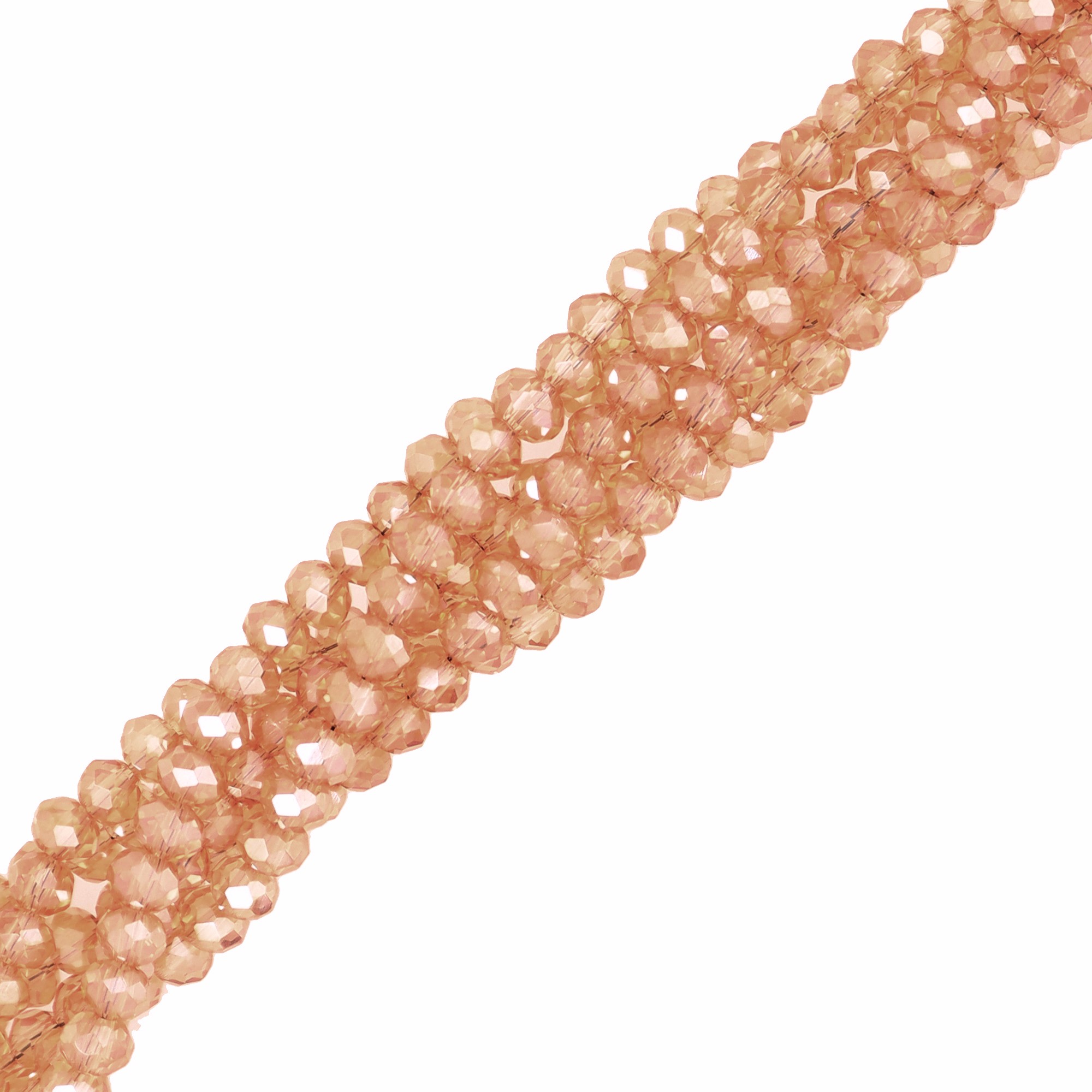 Filo di Cipollotti in Cristallo, 8x6 mm, colore TOPAZIO MEDIO TRASPARENTE LUCIDO