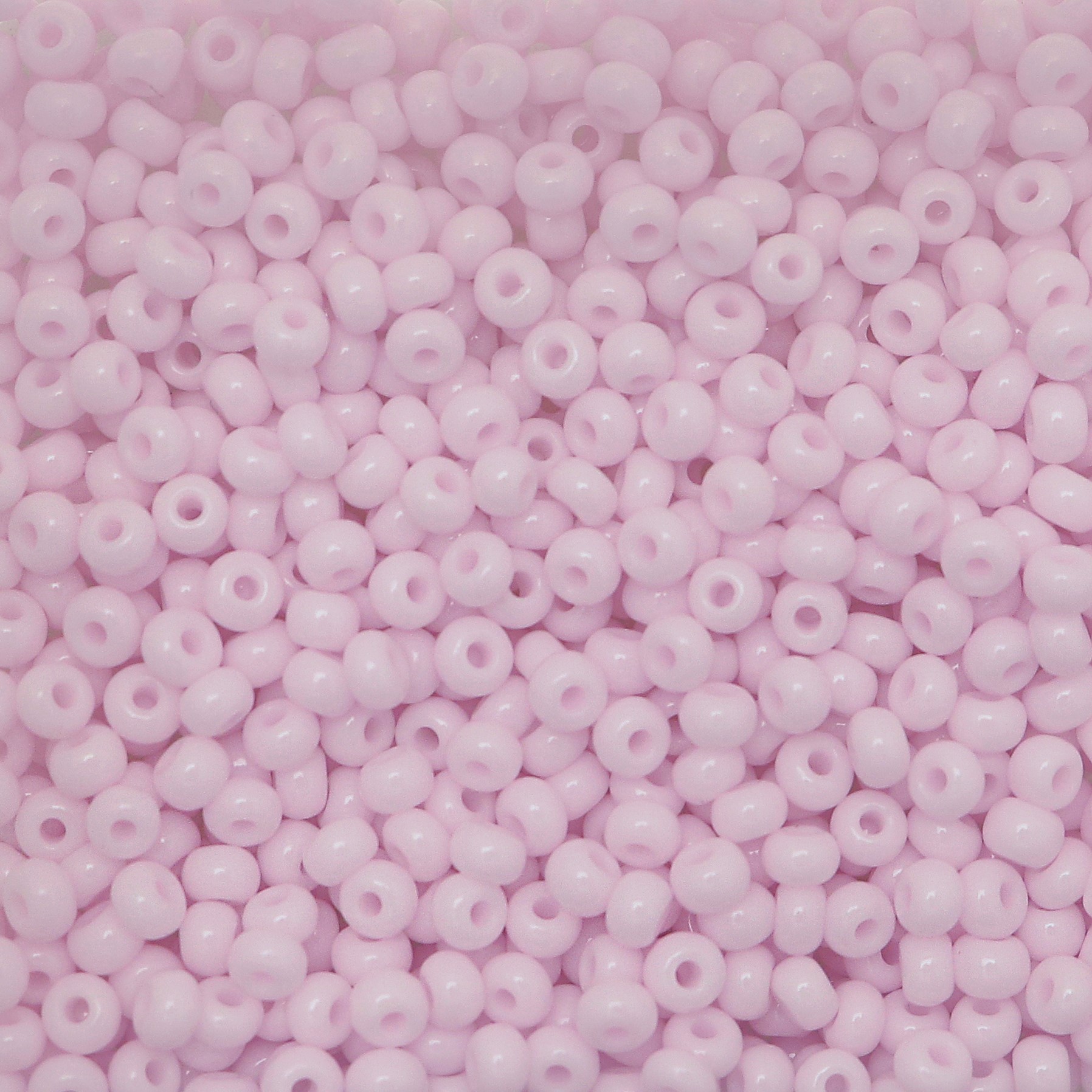 Conteria in vetro, 3x2 mm., colore Rosa chiaro opaco