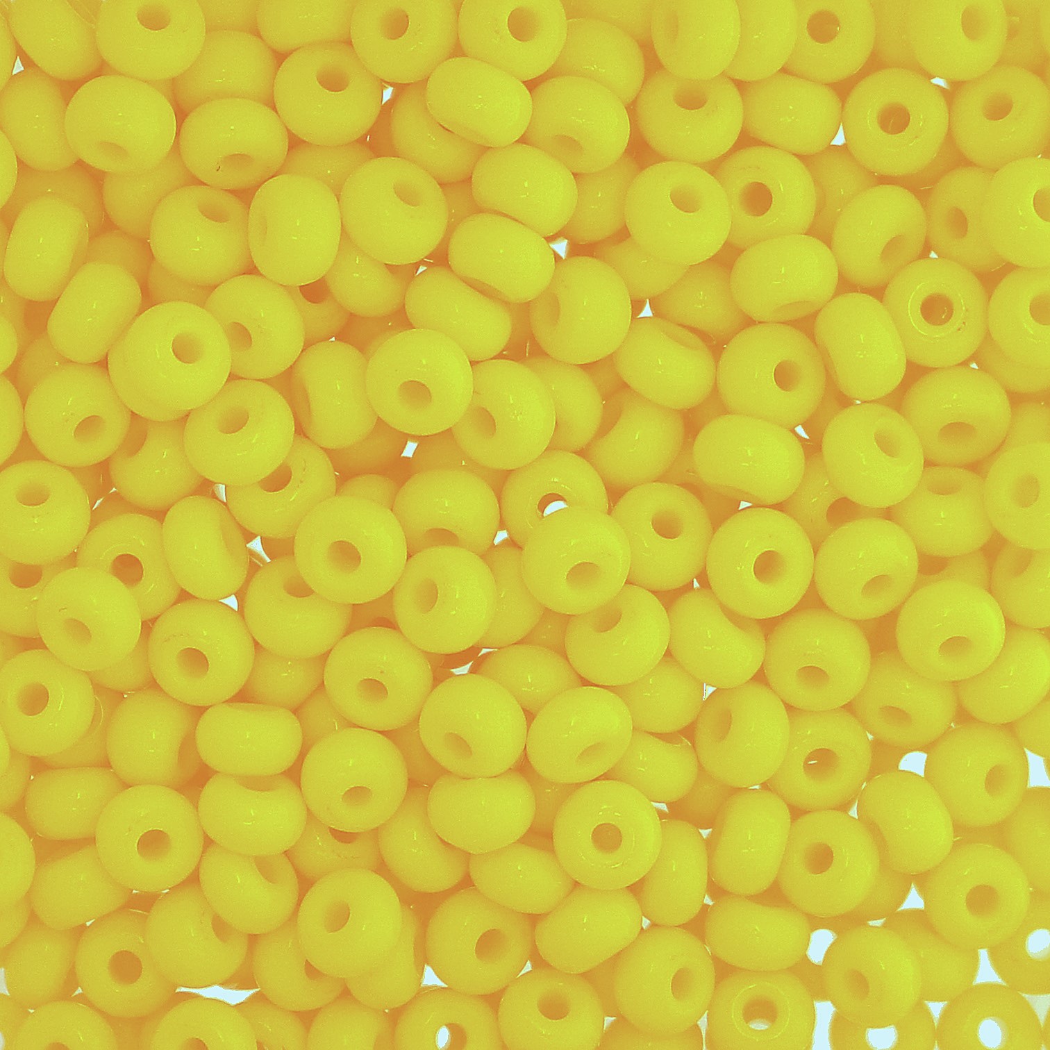 Conteria in vetro, 6x4mm, colore GIALLO OPACO