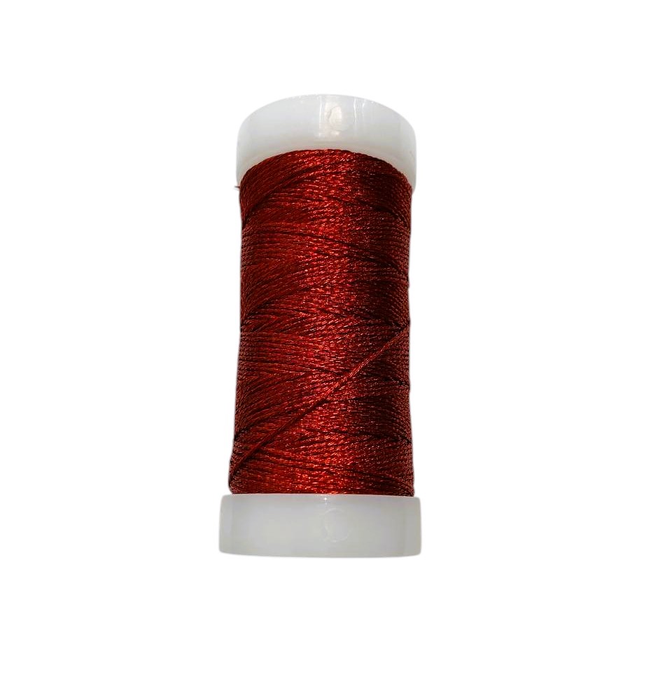 Filato gioiello per uncinetto in Lurex, colore ROSSO