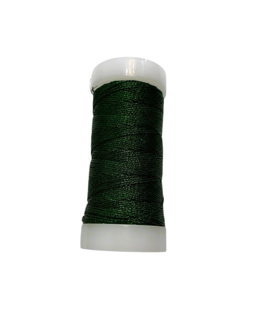 Filato gioiello per uncinetto in Lurex, colore VERDE SCURO