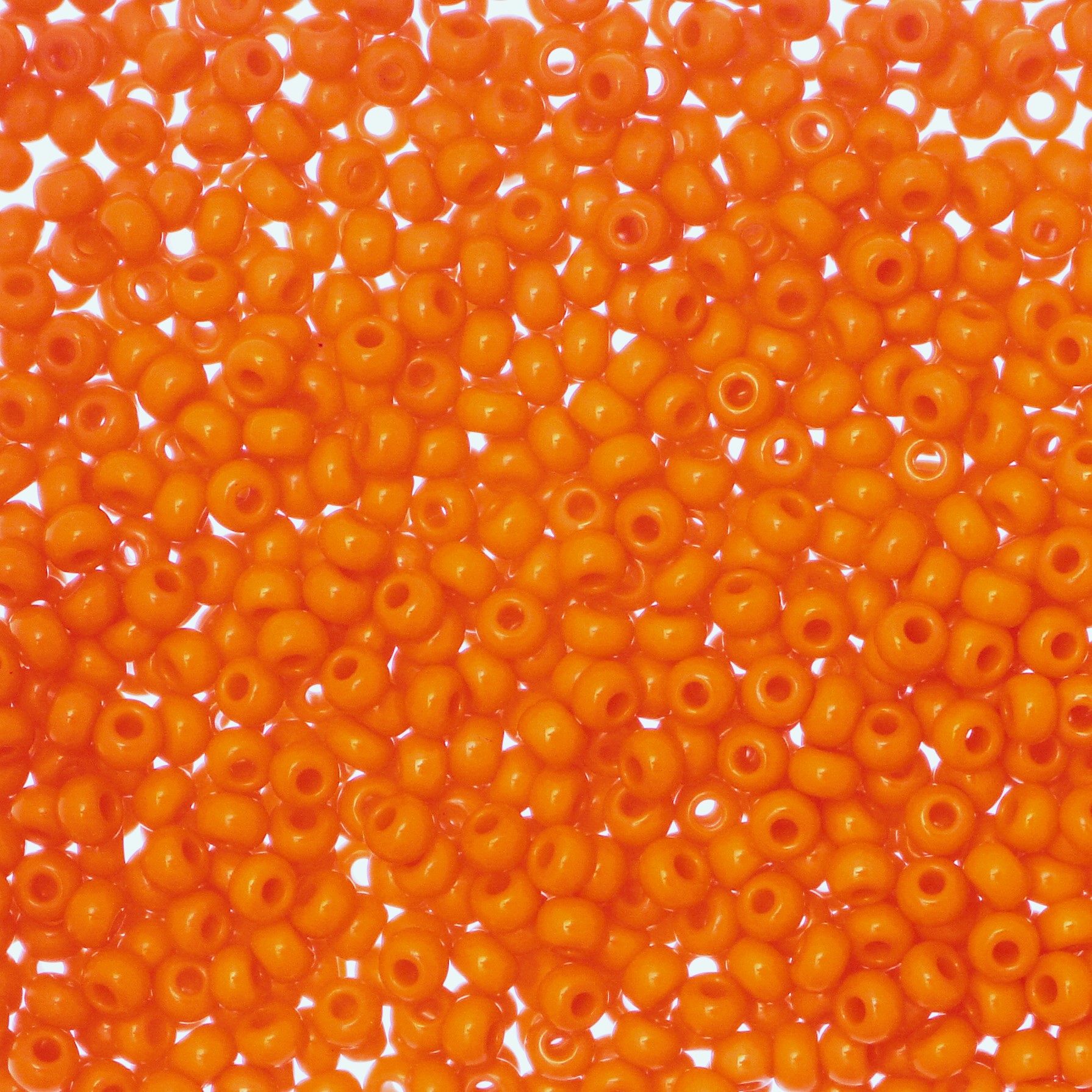 Conteria in vetro, 3x2 mm., colore Arancione Fluo opaco