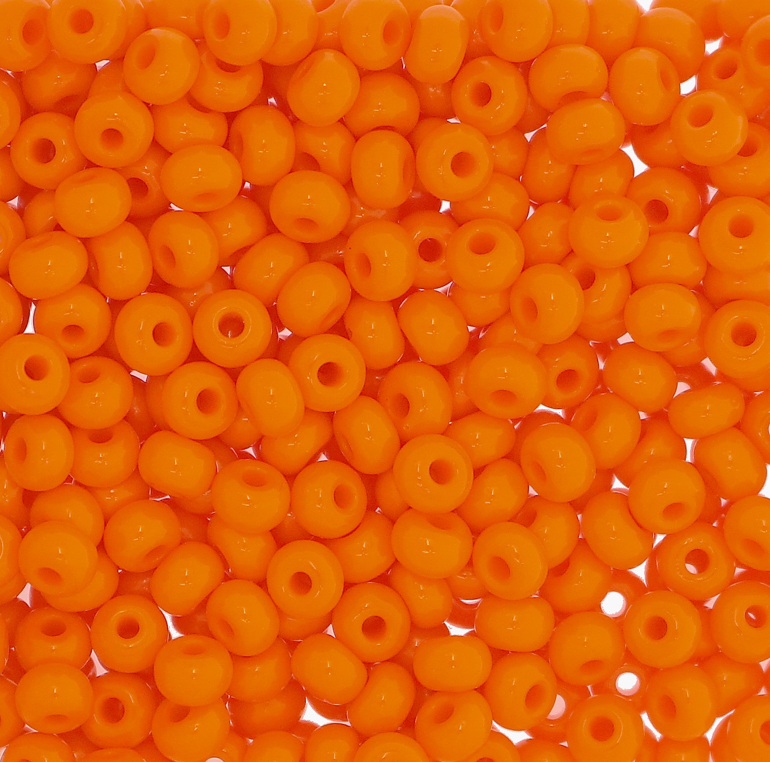 Conteria in vetro, dimensione 4,5x3mm., colore Arancione Fluo opaco