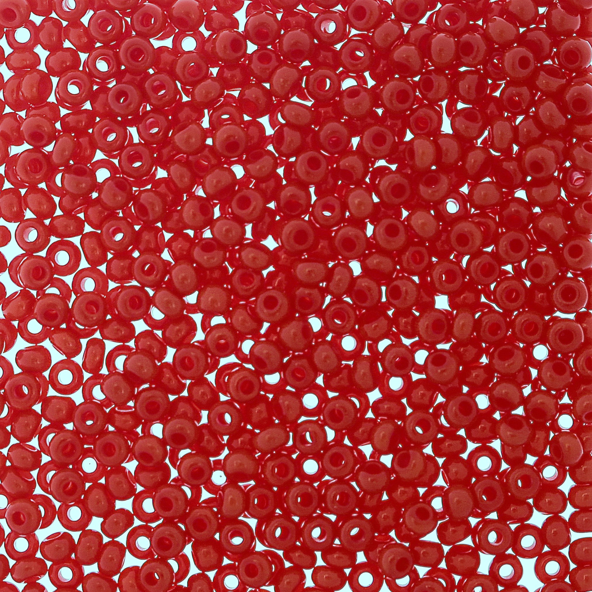 Conteria in vetro, 3x2 mm., colore Corallo opaco