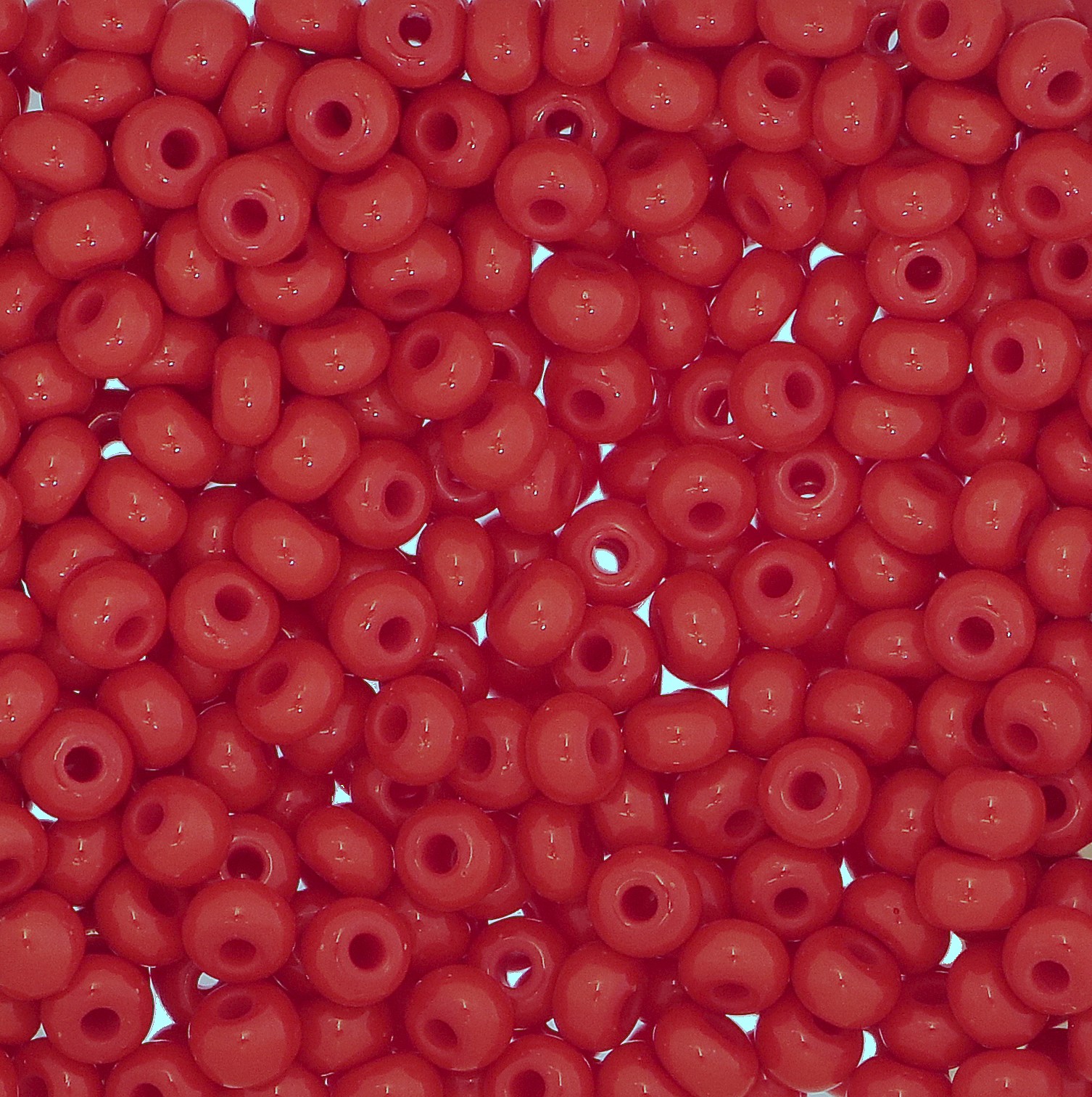 Conteria in vetro, dimensione 4,5x3mm., colore Corallo opaco