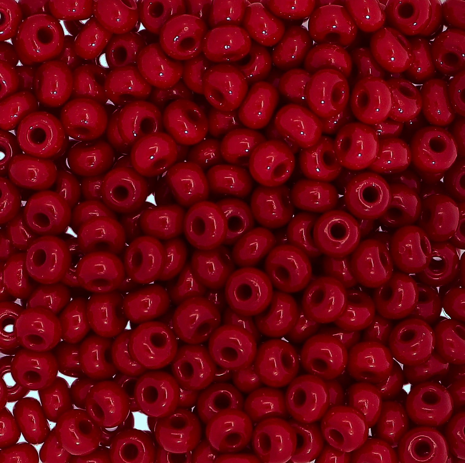 Conteria in vetro, 6x4mm, colore ROSSO OPACO