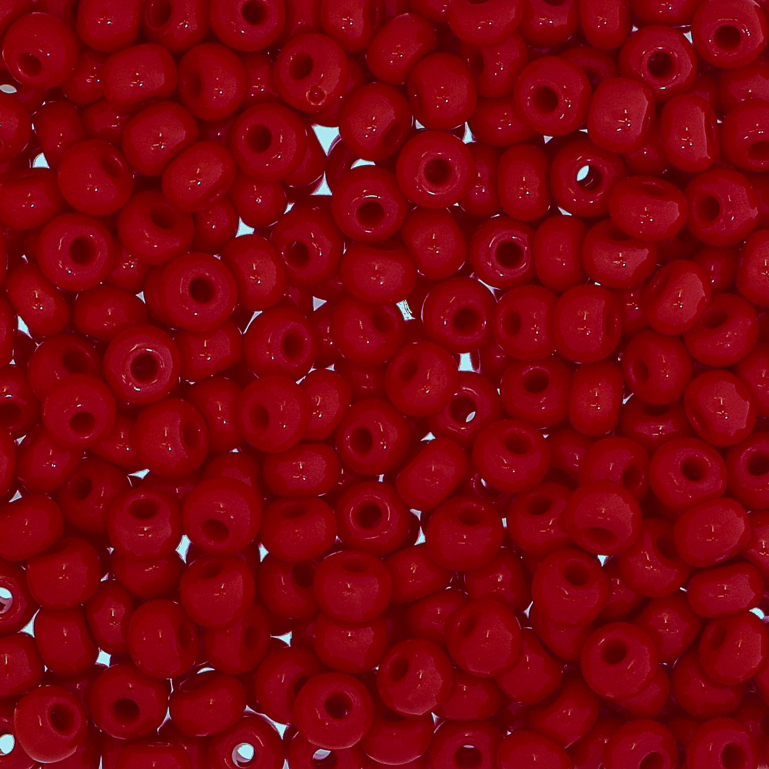 Conteria in vetro, dimensione 4,5x3mm., colore Rosso opaco