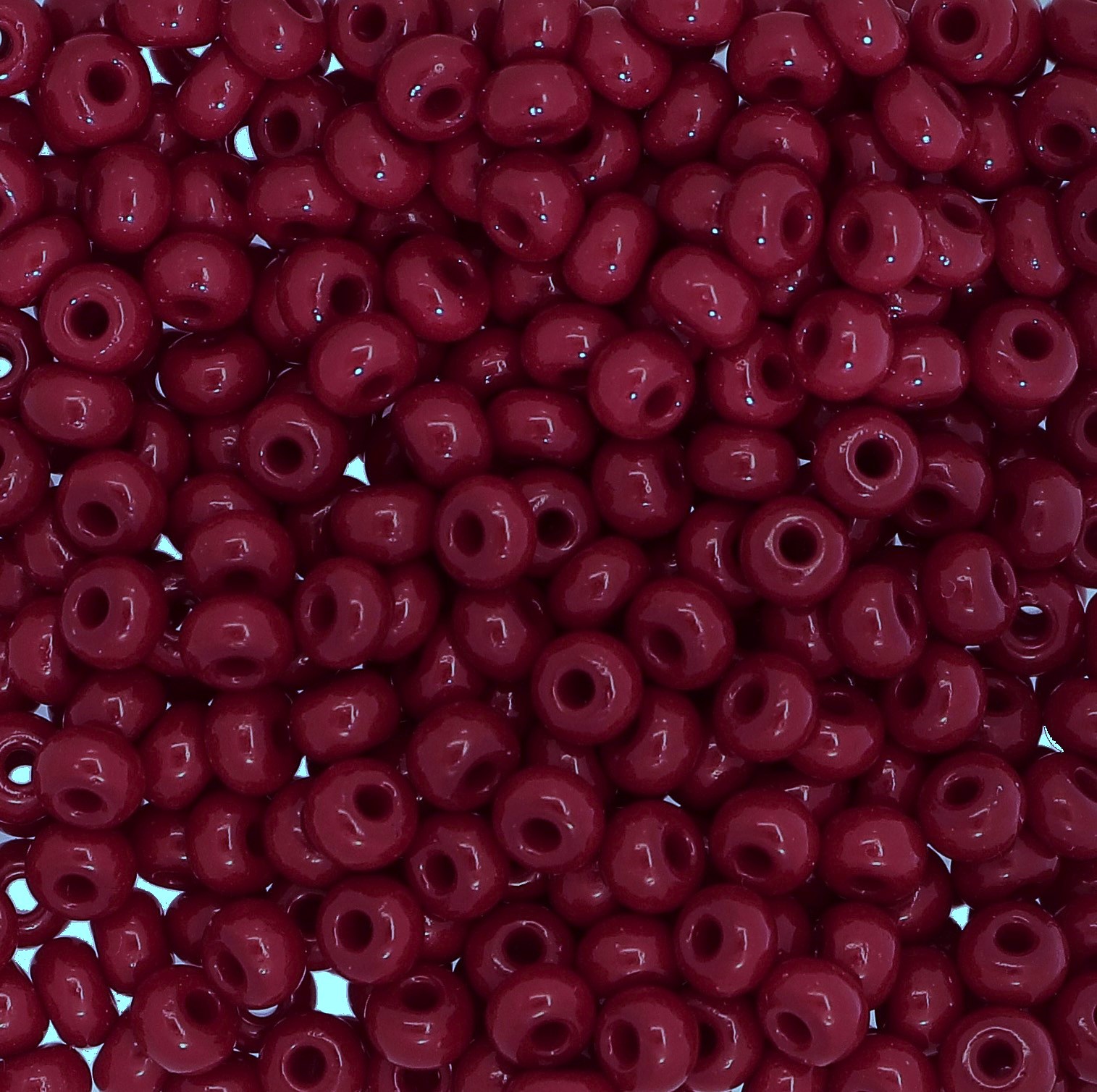 Conteria in vetro, 6x4mm, colore ROSSO SCURO OPACO