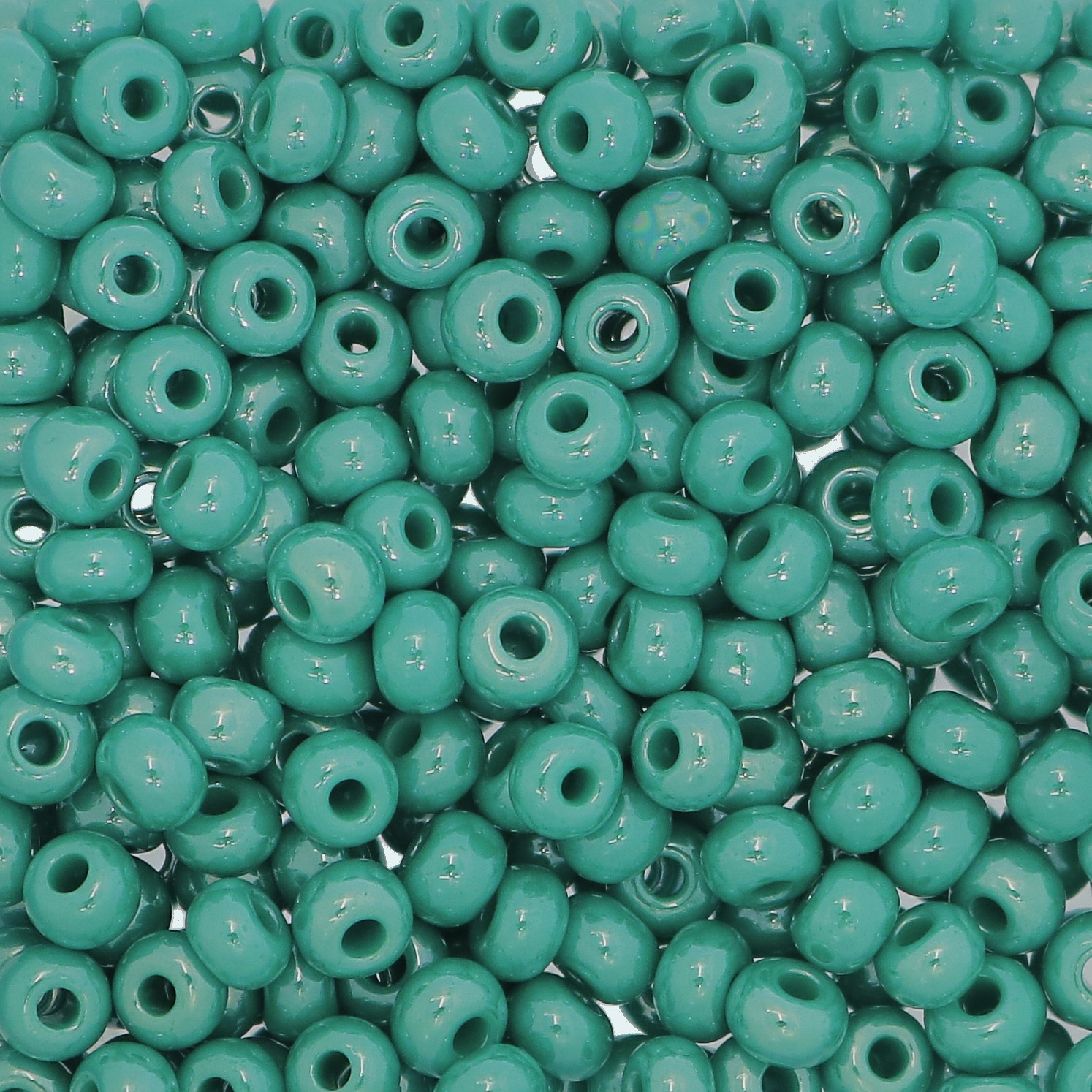 Conteria in vetro, dimensione 4,5x3mm., colore Turchese Perlato
