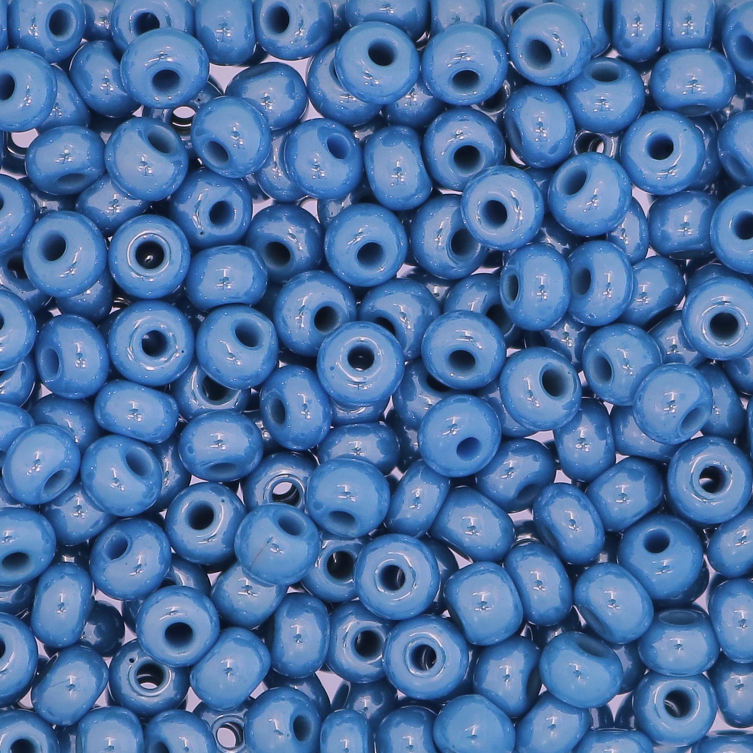 Conteria in vetro, dimensione 4,5x3mm., colore Azzurro scuro perlato
