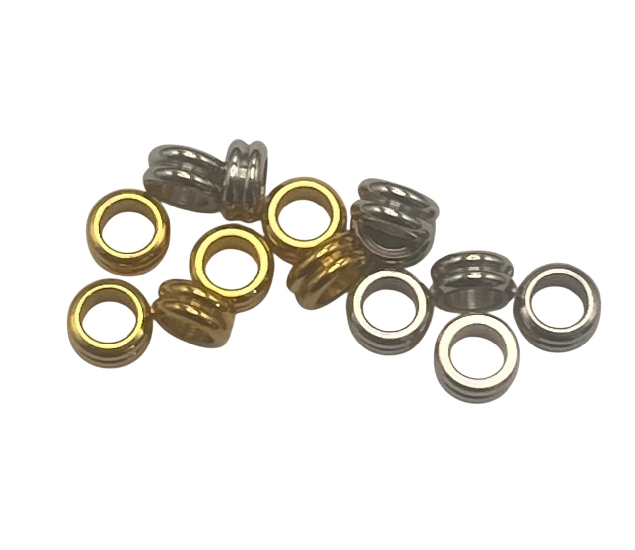 Rondella doppia, foro interno largo 4,3mm, diametro 6mm. spessore 3mm