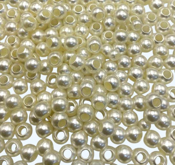 Perla in Acrilico, 8mm, colore BIANCO PERLATO (Conf. da 20 pz)