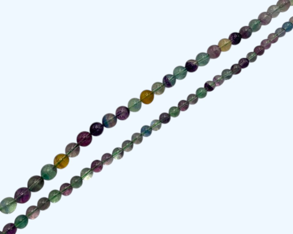 Filo di pietre dure tonde, FLUORITE
